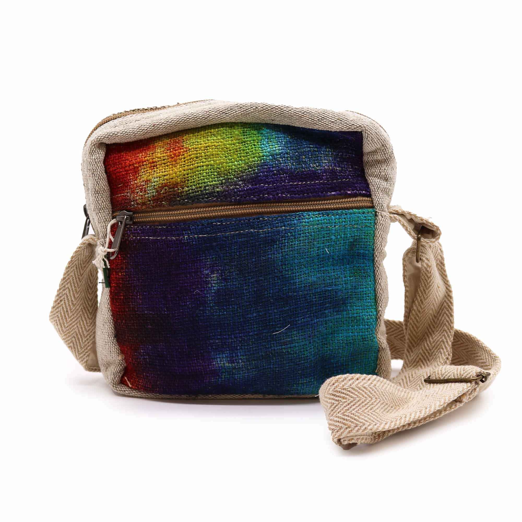 Tiedye Hemp Messegner Bag 1 Zip